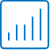 icon of blue bar graph home page