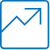 blue line graph icon home page